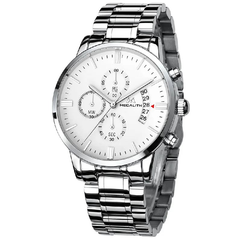 silver- white dial