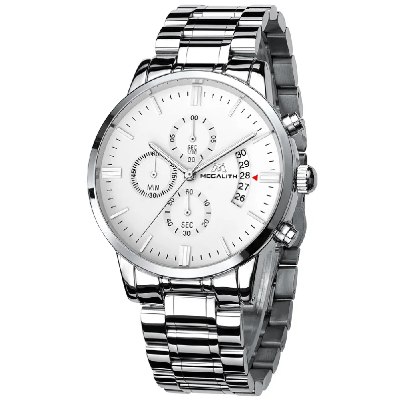 silver white dial