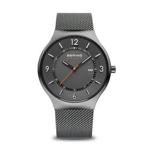 Bering Solar brushed dark grey Gents watch