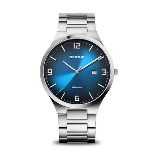 Bering Titanium brushed silver Gents Watch