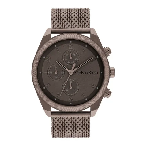 Impact Men's Brown Chronograph Mesh Watch