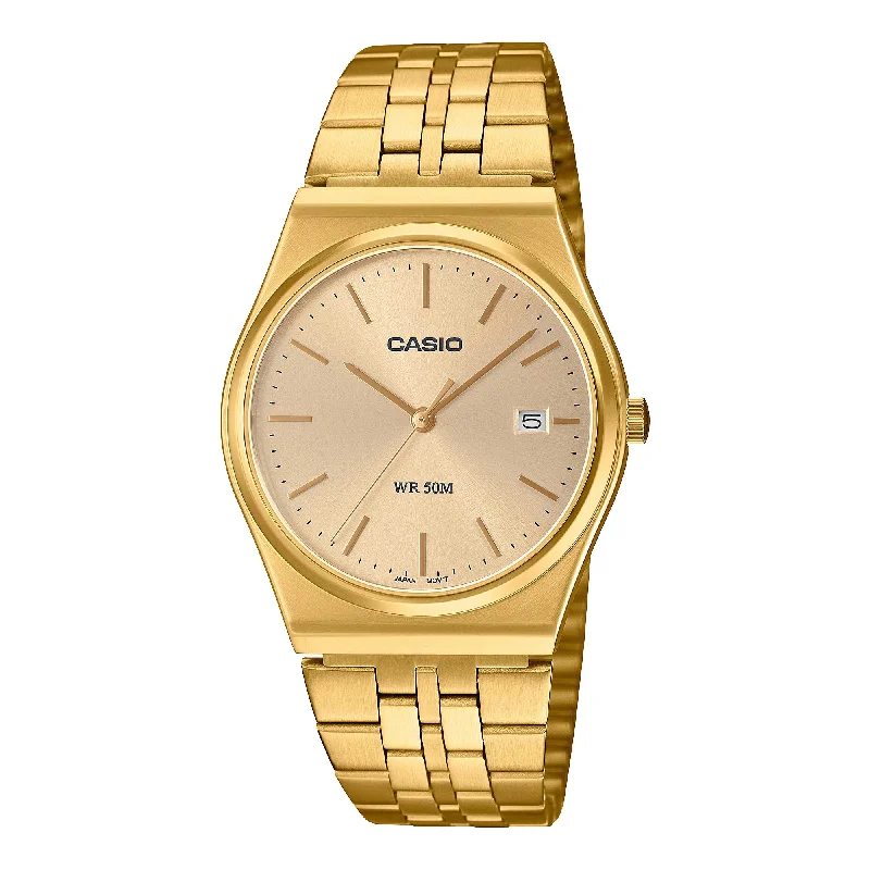 Casio Men's Analog Retro Look Minimalist Dial Watch MTPB145G-9A MTP-B145G-9A