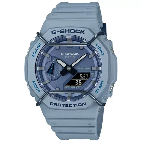 Casio G-Shock GA-2100PT-2ADR Blue Analog-Digital Dial Blue Resin Strap Men's Watch Shock and 200M Water Resistant G1339