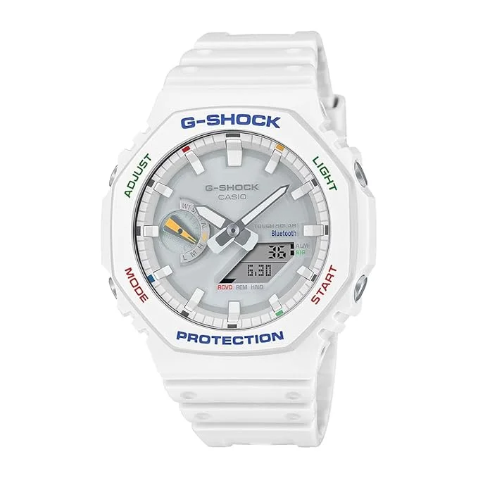 Casio G-Shock GA-B2100FC-7ADR Multi-Coloured Analog-Digital Dial White Resin Strap Men's Watch Tough Solar Bluetooth G1475