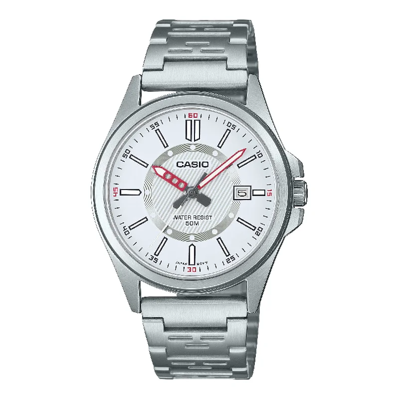 Casio Men's Analog Stainless Steel Band Watch MTPE700D-7E MTP-E700D-7E