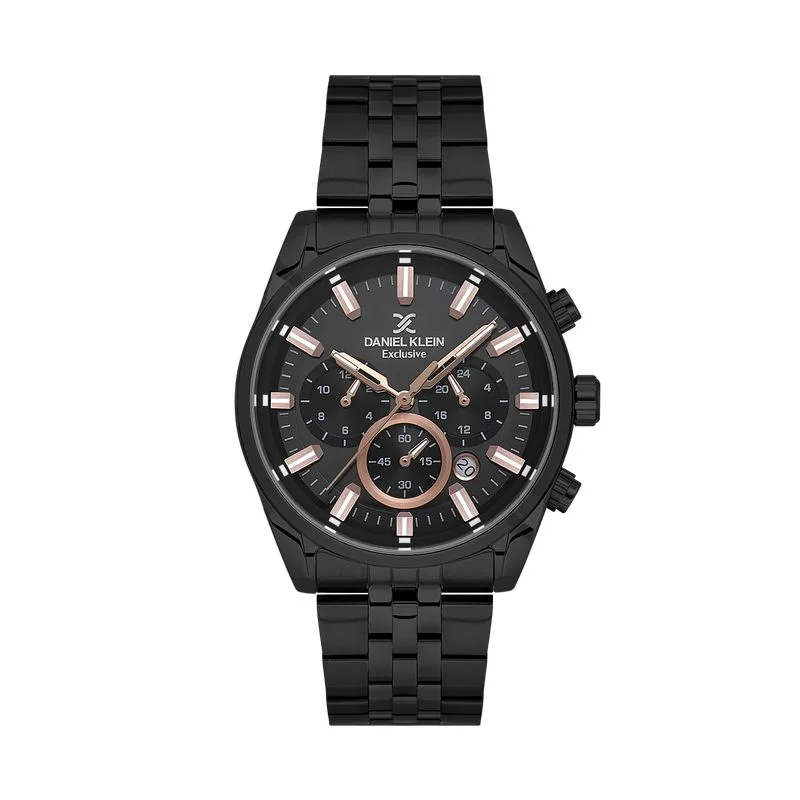 Daniel Klein Exclusive Black Dial Multifunction Watch