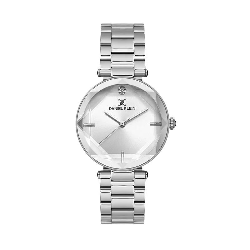 Daniel Klein Premium Silver Dial 3 Hands Watch