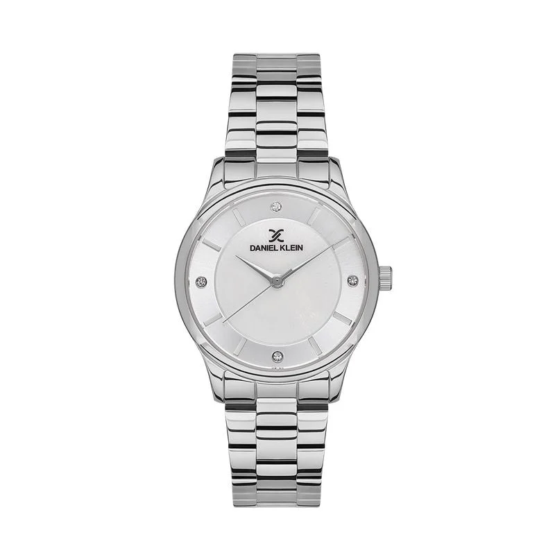 Daniel Klein Premium Silver Dial 3 Hands Watch