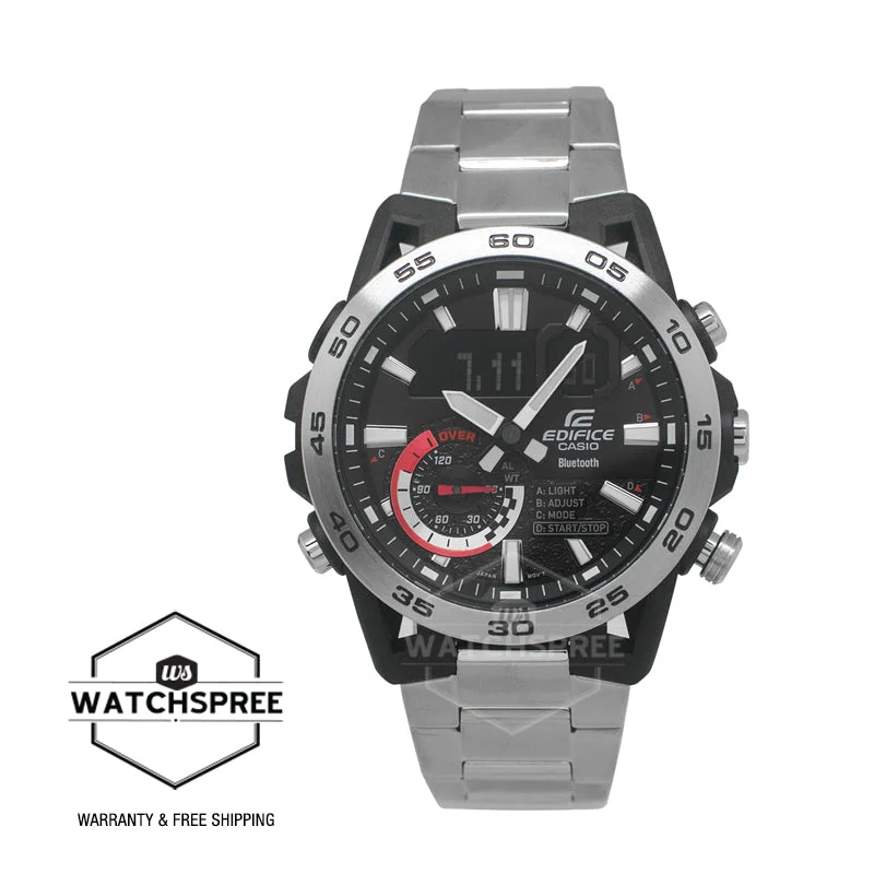 Casio Edifice SOSPENSIONE ECB-40 Lineup Bluetooth’?????¶ôÇï¶ôǝ??’?????¶ôÇï¶ôǝ?’?????¶ôÇï¶ôíôÇïÇ?ÇîÇ??€õ’??ǯ¶ôÇû¶ô¶©Ç??€õ????? Stainless Steel Band Watch ECB40D-1A ECB-40D-1A