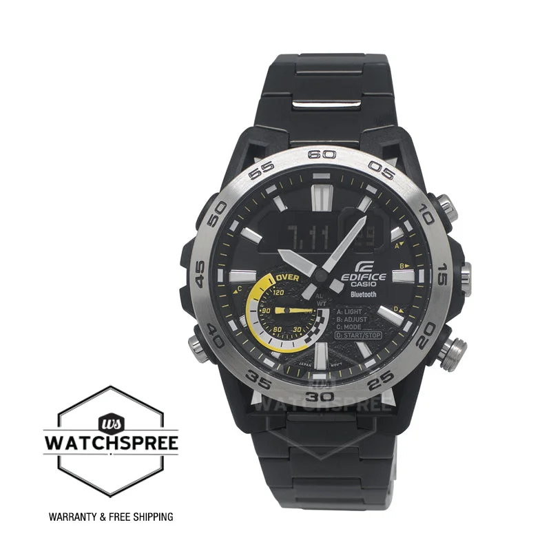 Casio Edifice SOSPENSIONE ECB-40 Lineup Bluetooth’?????¶ôÇï¶ôǝ??’?????¶ôÇï¶ôǝ?’?????¶ôÇï¶ôíôÇïÇ?ÇîÇ??€õ’??ǯ¶ôÇû¶ô¶©Ç??€õ????? Stainless Steel Band Watch ECB40DC-1A ECB-40DC-1A