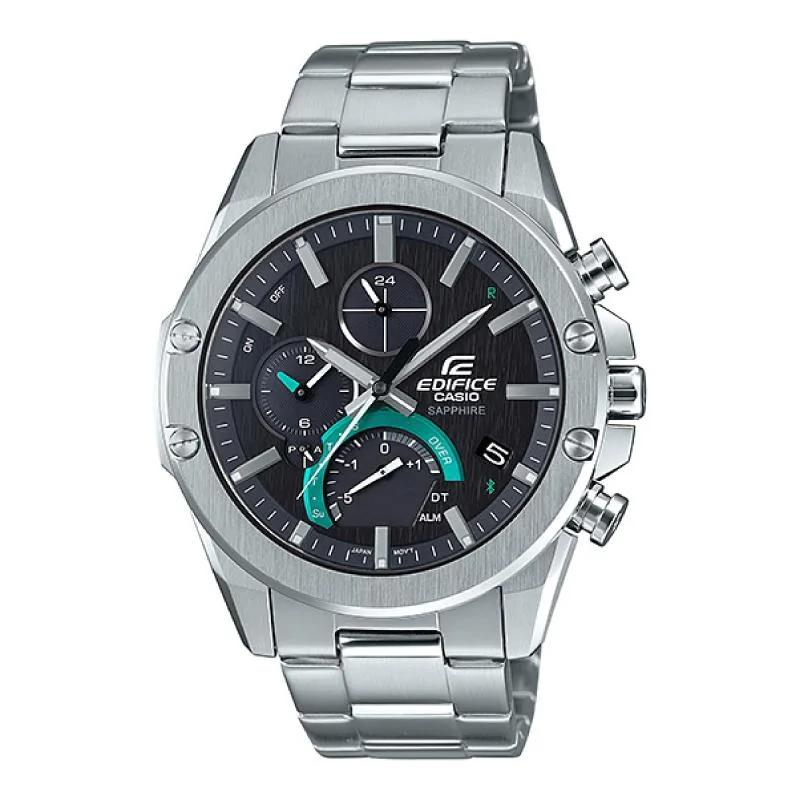 Casio Edifice Smartphone Link Lineup Silver Stainless Steel Band Watch EQB1000D-1A EQB-1000D-1A