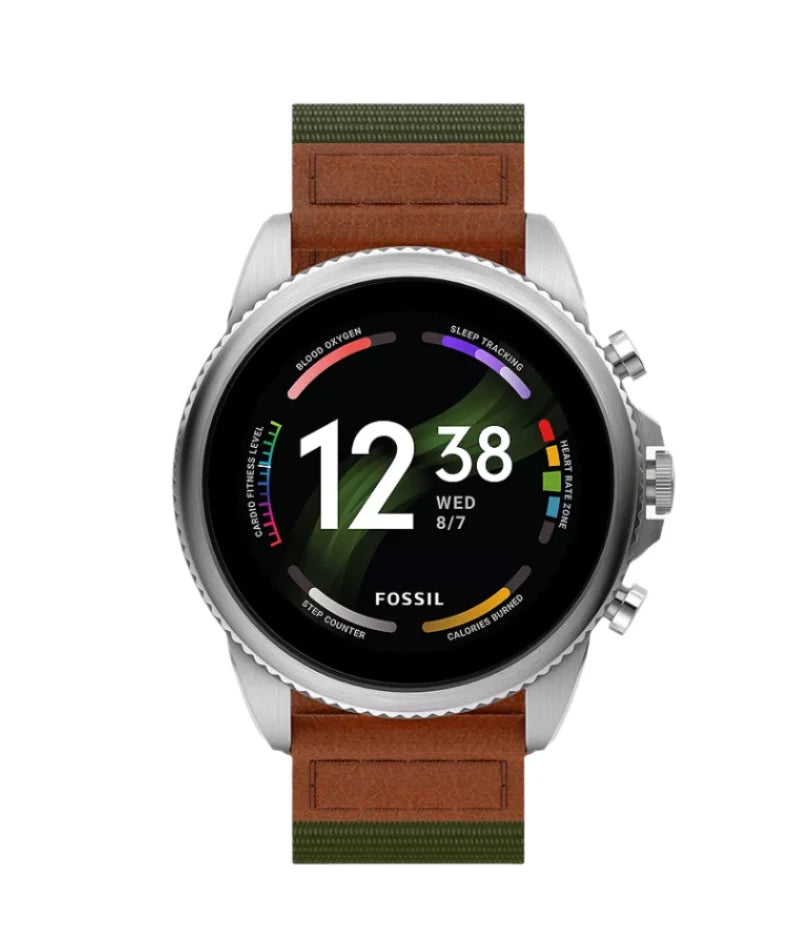 Fossil Men Gen 6 Smartwatch Venture Edition Olive Fabric and Leather FTW4068