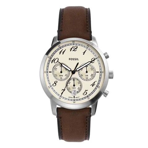 Fossil Men's Neutra Chronograph Brown Leather Watch FS6022