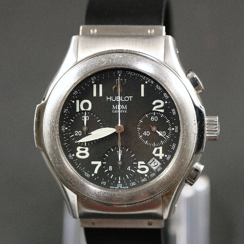 Hublot MDM Geneve chronograph watch with automatic movement in stainless steel