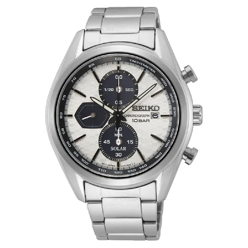 Seiko Solar Chronograph Stainless Steel Band Watch SSC769P1