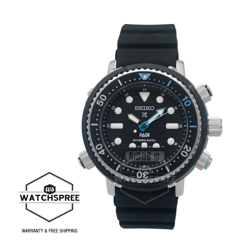 Seiko Prospex Arnie PADI Solar Diver's Black Silicone Strap Watch SNJ035P1 (LOCAL BUYERS ONLY)