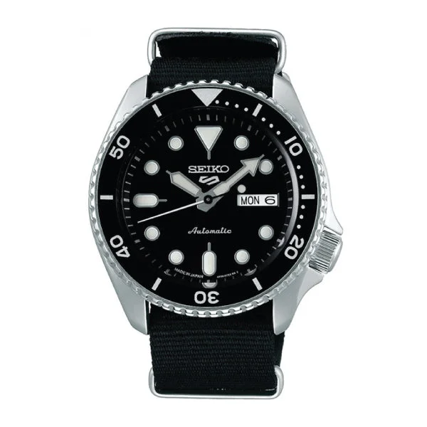 [JDM] Seiko 5 Sports (Japan Made) Automatic Black Canvas Strap Watch SBSA021 SBSA021J (Not For EU Buyers) (LOCAL BUYERS ONLY)