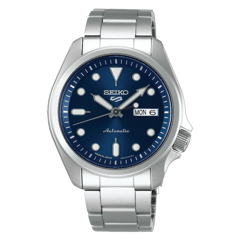 Seiko 5 Sports (Japan Made) Automatic Silver Stainless Steel Band Watch SBSA043 SBSA043J (LOCAL BUYERS ONLY)