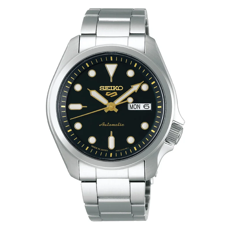 Seiko 5 Sports (Japan Made) Automatic Silver Stainless Steel Band Watch SBSA047 SBSA047J (LOCAL BUYERS ONLY)