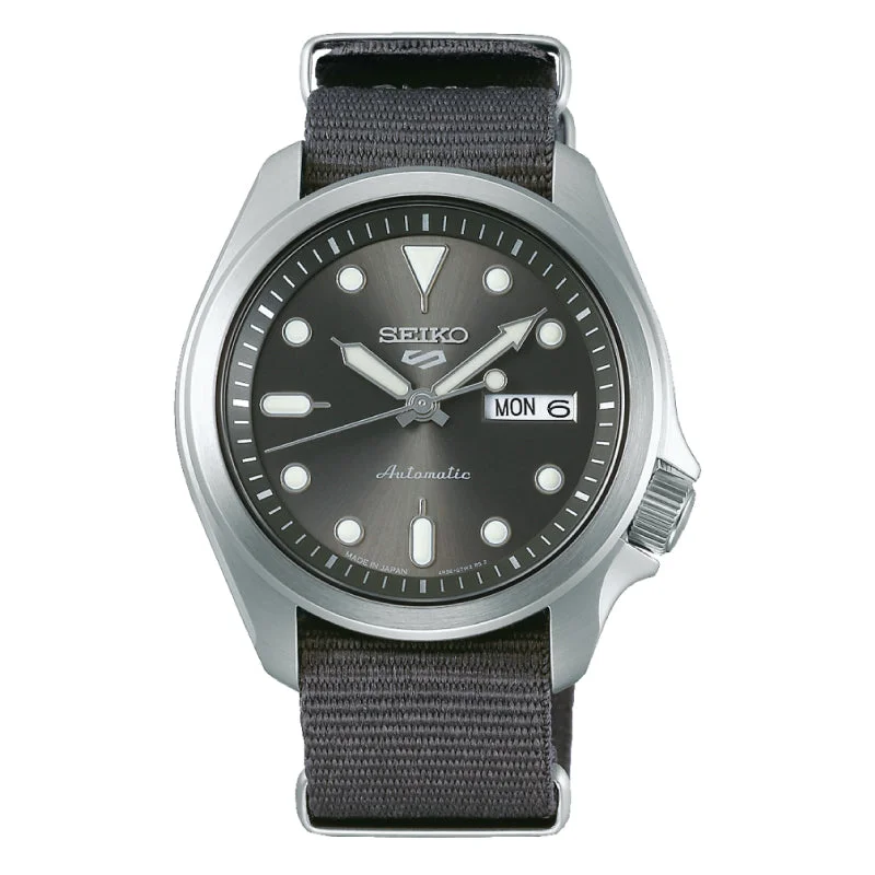 Seiko 5 Sports (Japan Made) Automatic Grey Nylon Strap Watch SBSA051 SBSA051J (LOCAL BUYERS ONLY)