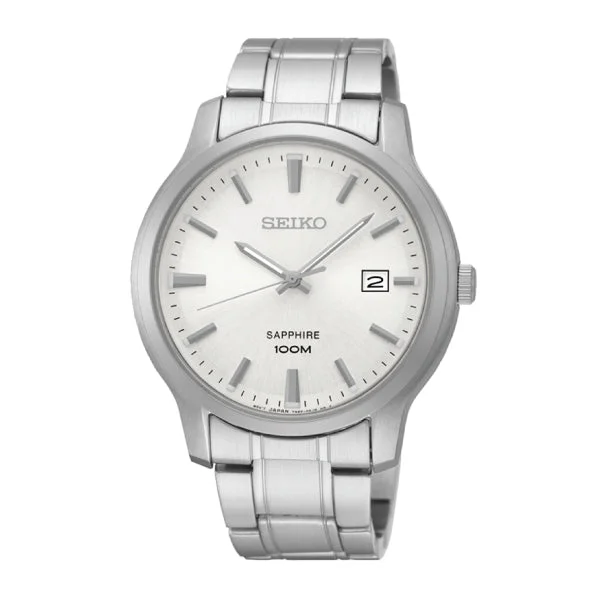 Seiko Neo Classic Quartz Silver Stainless Steel Band Watch SGEH39P1