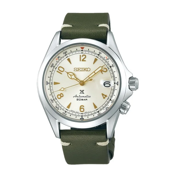 Seiko Prospex (Japan Made) Automatic Green Calf Leather Strap Watch SPB123J1 (Not For EU Buyers) (LOCAL BUYERS ONLY)