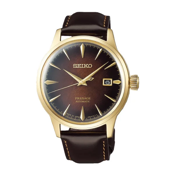 Seiko Presage (Japan Made) Automatic Limited Edition Dark Brown Calfskin Leather Strap Watch SRPD36J1 (Not For EU Buyers) (LOCAL BUYERS ONLY)