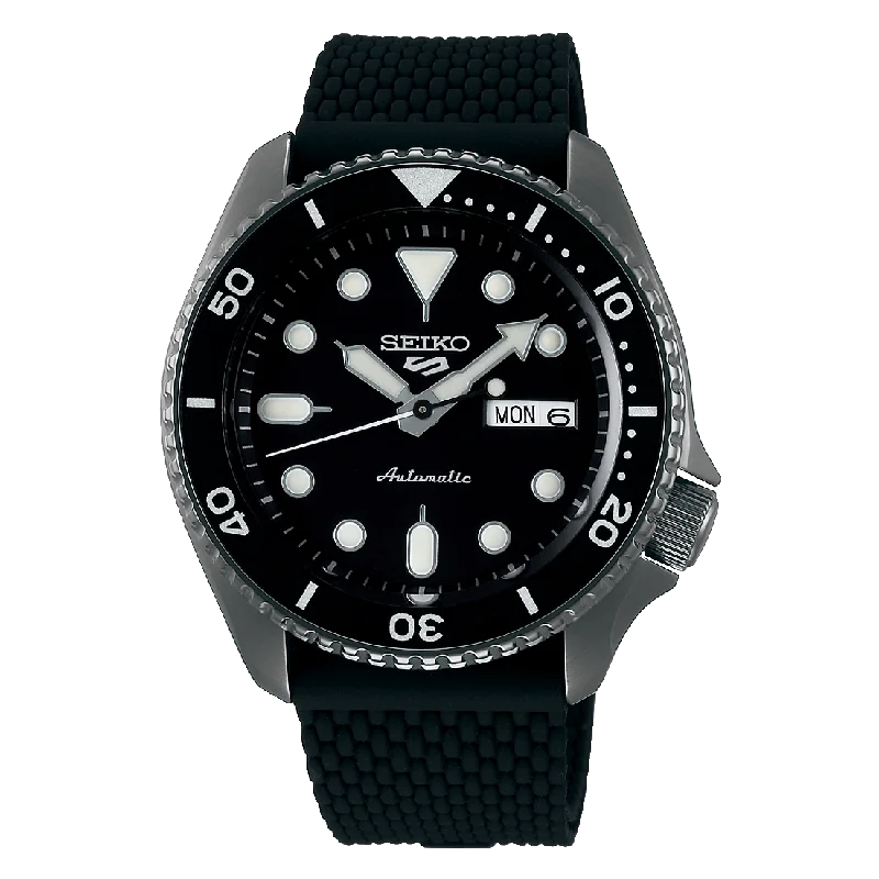 Seiko 5 Sports Automatic Black Silicon Strap Watch SRPD65K2 (LOCAL BUYERS ONLY)