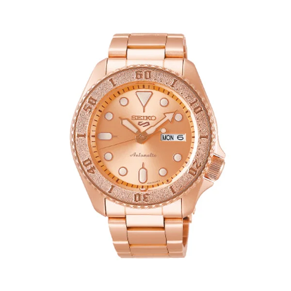 Seiko 5 Sports Automatic Rose Gold Stainless Steel Band Watch SRPE72K1 (LOCAL BUYERS ONLY)